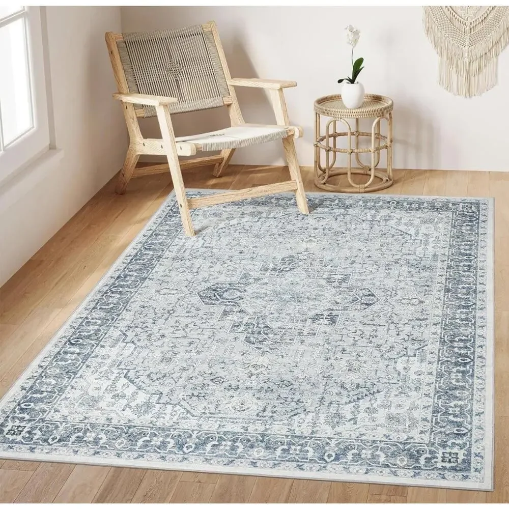 Valenrug 5x7 Area Rug‎ Blue Non Slip Washable Carpet Soft Floor Mat Home Decor